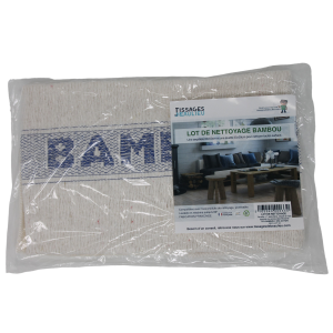 KIT DE NETTOYAGE BAMBOU JAVELISABLE LAVETTE+SERPILLERE