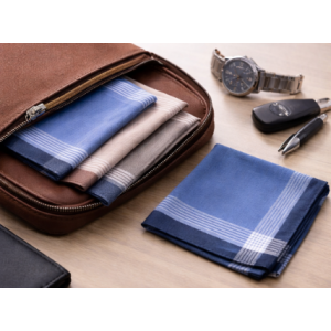 Coffret de 3 mouchoirs homme